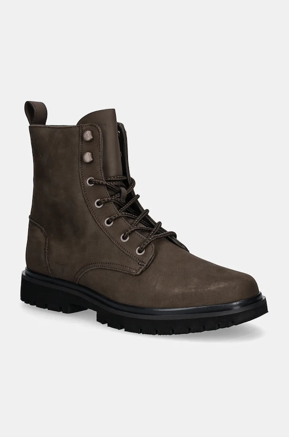 Calvin Klein Jeans cipő EVA BOOT MID LACEUP REBELLIOUS szintetikus barna YM0YM01071