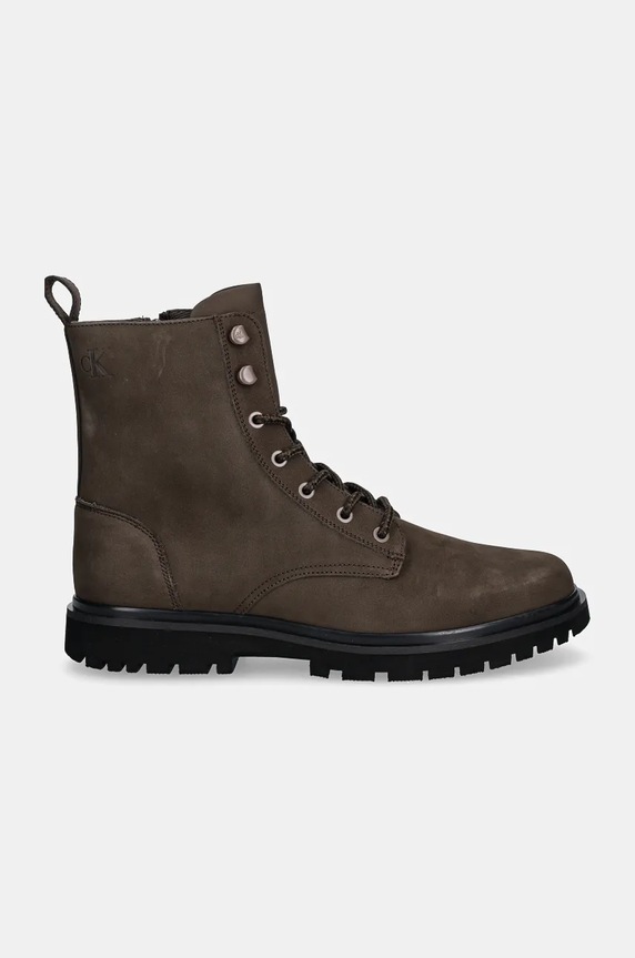 Calvin Klein Jeans cipő EVA BOOT MID LACEUP REBELLIOUS YM0YM01071 barna NC24