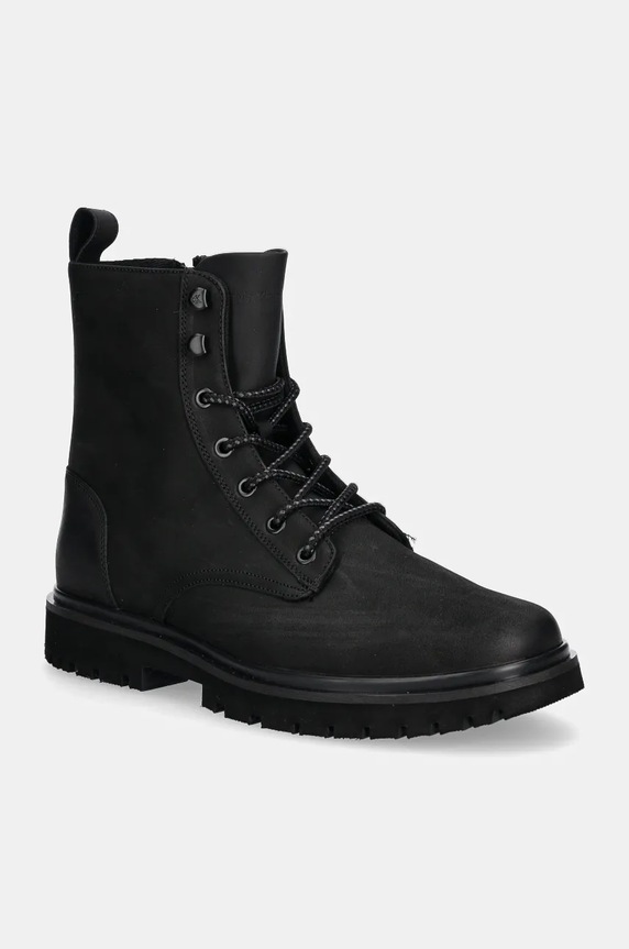 Calvin Klein Jeans pantofi EVA BOOT MID LACEUP REBELLIOUS casual negru YM0YM01071