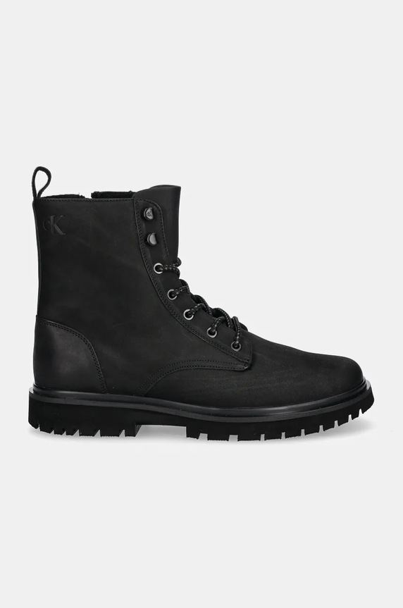 Calvin Klein Jeans pantofi EVA BOOT MID LACEUP REBELLIOUS YM0YM01071 negru NC24