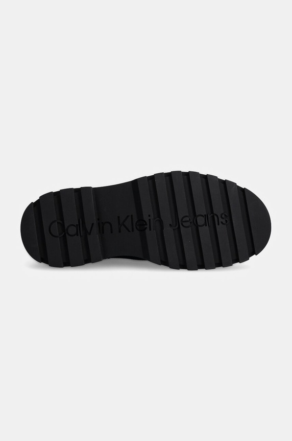 Usnjeni chelsea Calvin Klein Jeans LUGGED CHELSEA BOOT HR SU YM0YM01067 črna