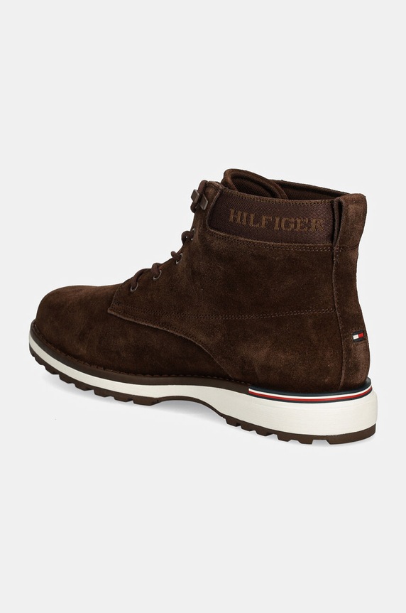 Obuwie Tommy Hilfiger buty zamszowe CORPORATE OUTDOOR SUEDE BOOT FM0FM05147 brązowy