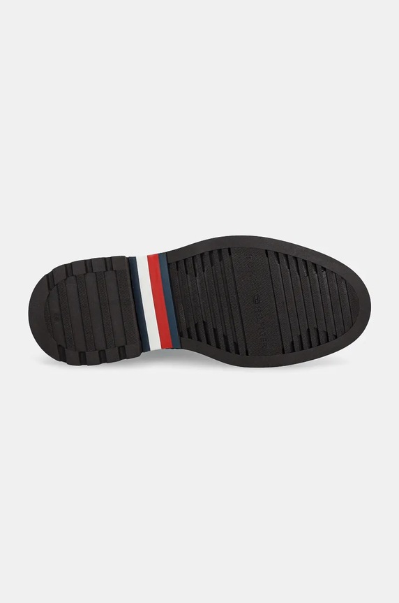 Kožené polobotky Tommy Hilfiger HILFIGER COMFORT LWT LTH SHOE FM0FM05172 hnědá