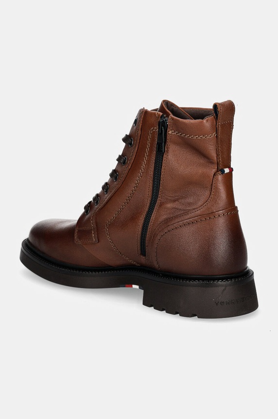 Obuwie Tommy Hilfiger buty skórzane HILFIGER COMFORT LWT LTH BOOT FM0FM05183 brązowy