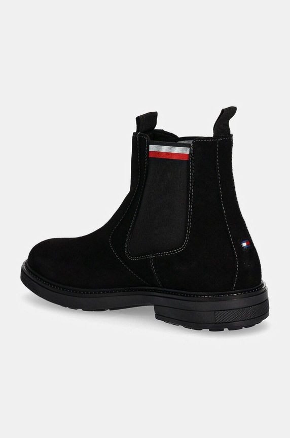 Cipők Tommy Hilfiger magasszárú cipő velúrból HILIFGER OUTDOOR SUEDE CHELSEA FM0FM05191 fekete