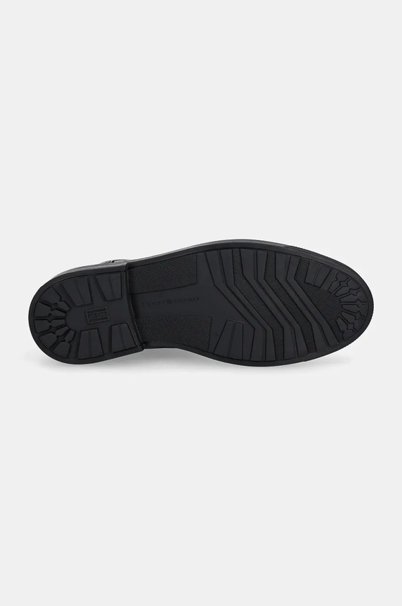 Kožená obuv Tommy Hilfiger HILFIGER OUTDOOR WARM LTH BOOT FM0FM05192 čierna