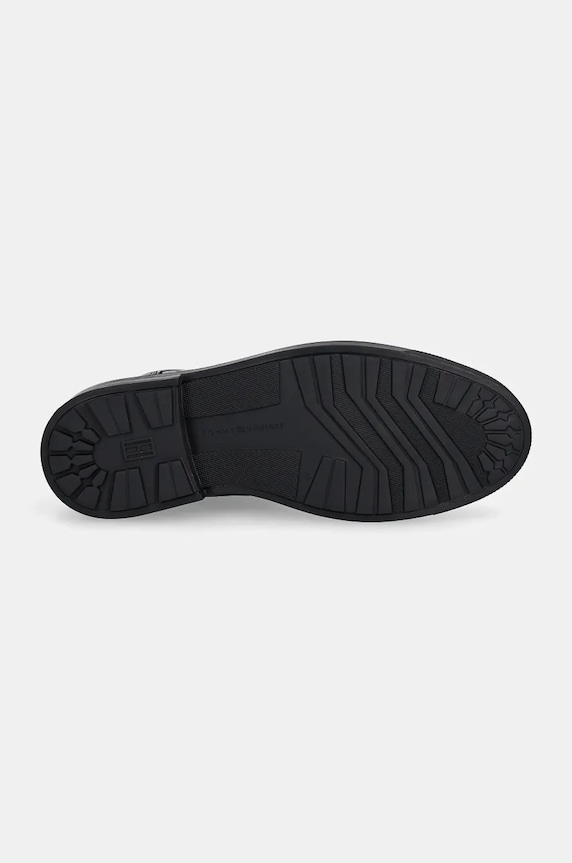 Kožená obuv Tommy Hilfiger HILFIGER OUTDOOR WARM LTH BOOT FM0FM05192 čierna