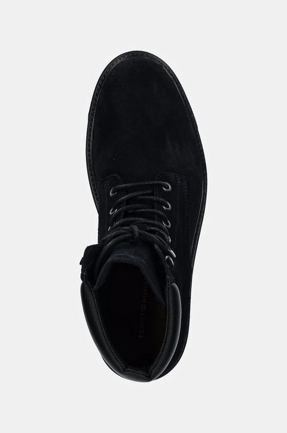 Tommy Hilfiger botine de piele întoarsă HILFIGER OUTDOOR SUEDE BOOT bleumarin FM0FM05193