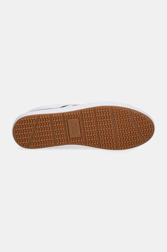 Tommy Hilfiger sneakersy skórzane TH HI VULC CORE CLEAT STRIPES FM0FM05199 biały