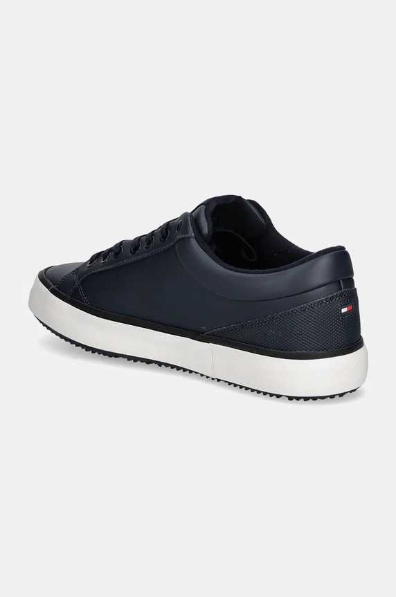 Obuwie Tommy Hilfiger sneakersy skórzane TH HI VULC CORE CLEAT STRIPES FM0FM05199 granatowy