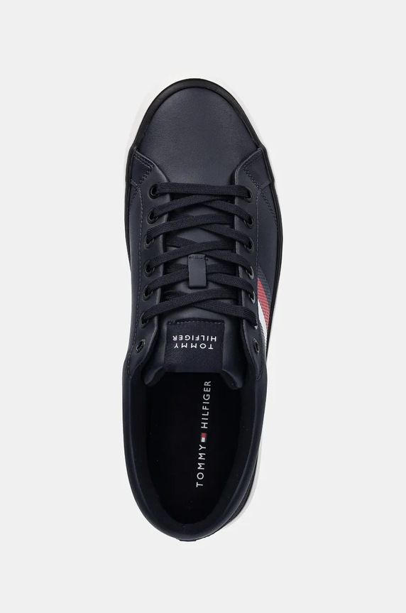 Tommy Hilfiger sneakersy skórzane TH HI VULC CORE CLEAT STRIPES granatowy FM0FM05199