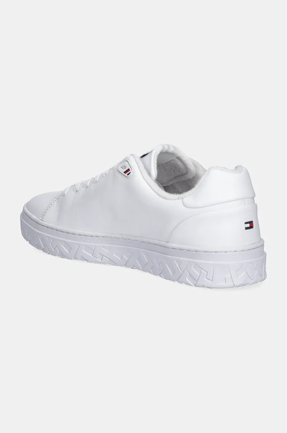 Obuwie Tommy Hilfiger sneakersy skórzane COURT THICK CUPSOLE LEATHER FM0FM05208 biały