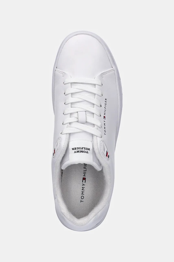 Tommy Hilfiger sneakersy skórzane COURT THICK CUPSOLE LEATHER biały FM0FM05208