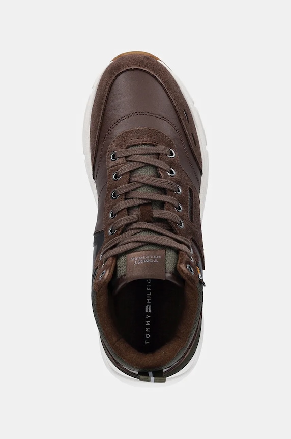 Sneakers boty Tommy Hilfiger M RUNNER CORDURA HI LTH MIX hnědá FM0FM05222