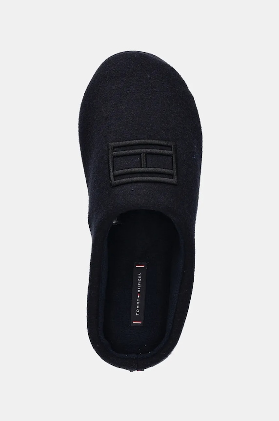 Tommy Hilfiger kapcie FLAG WARM FELT HOUSE SHOE granatowy FM0FM05227