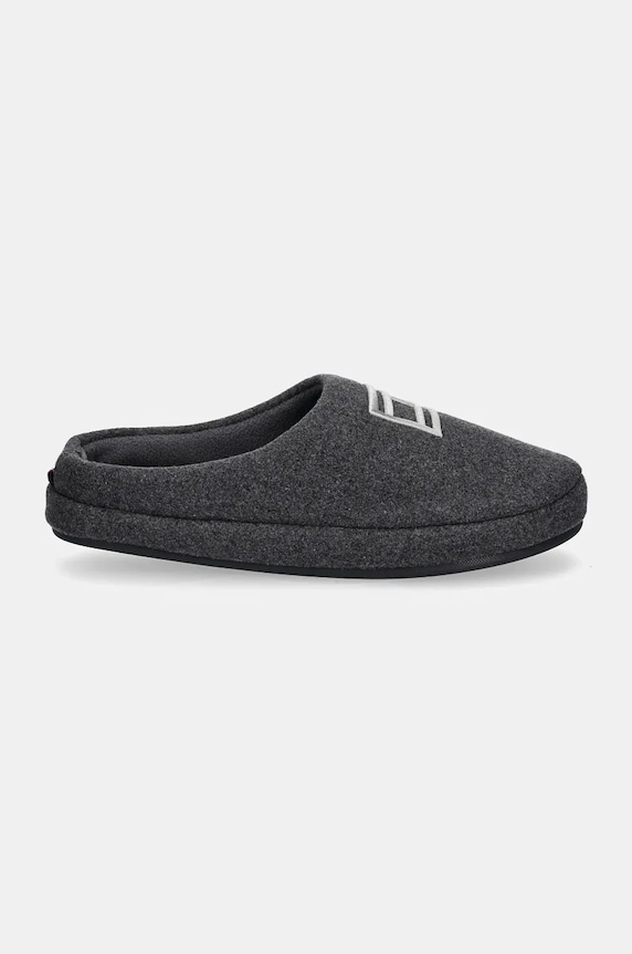 Pantofle Tommy Hilfiger FLAG WARM FELT HOUSE SHOE FM0FM05227 šedá AW24