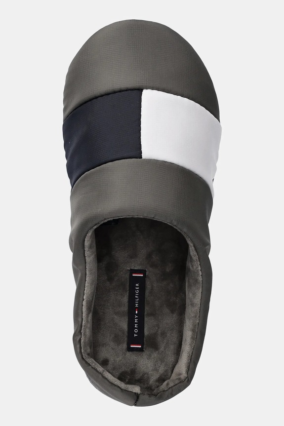 Kućne papuče Tommy Hilfiger HILFIGER NYLON FLAG HOUSE SHOE siva FM0FM05228