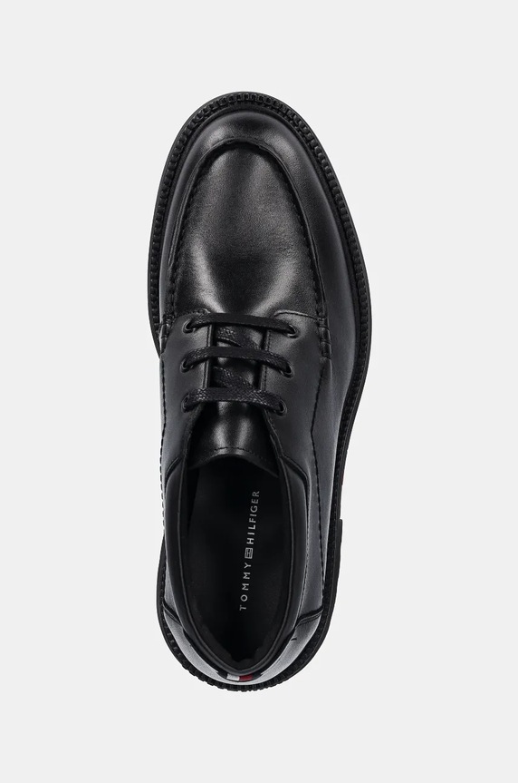 Kožne cipele Tommy Hilfiger HILFIGER COMFORT LWT LTH M TOE B crna FM0FM05264