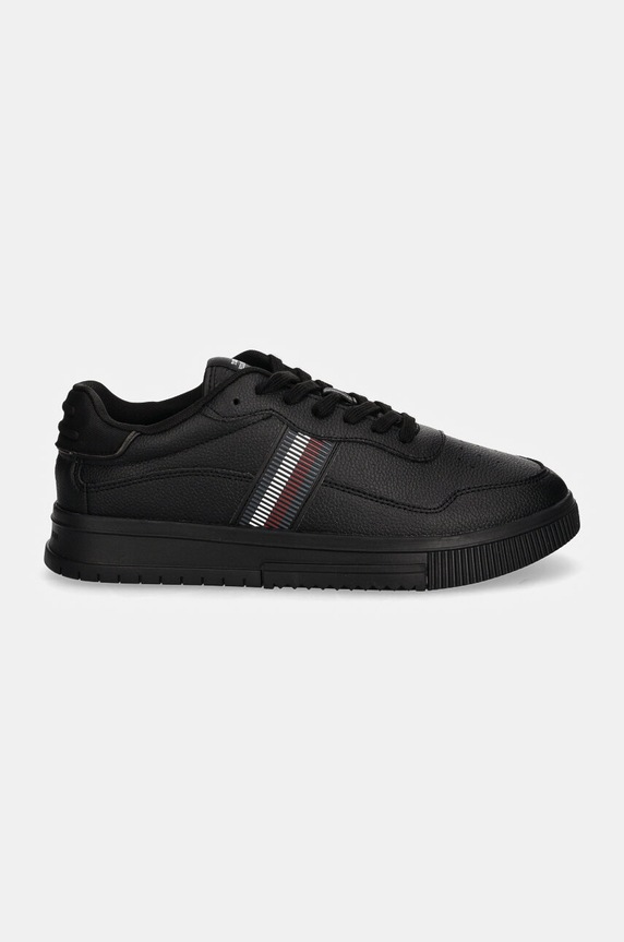 Sneakers Tommy Hilfiger SUPERCUP STRIPES TUMBLED LTH FM0FM05300 μαύρο NC24