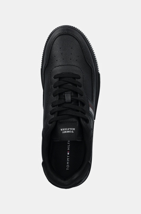 Sneakers Tommy Hilfiger SUPERCUP STRIPES TUMBLED LTH μαύρο FM0FM05300