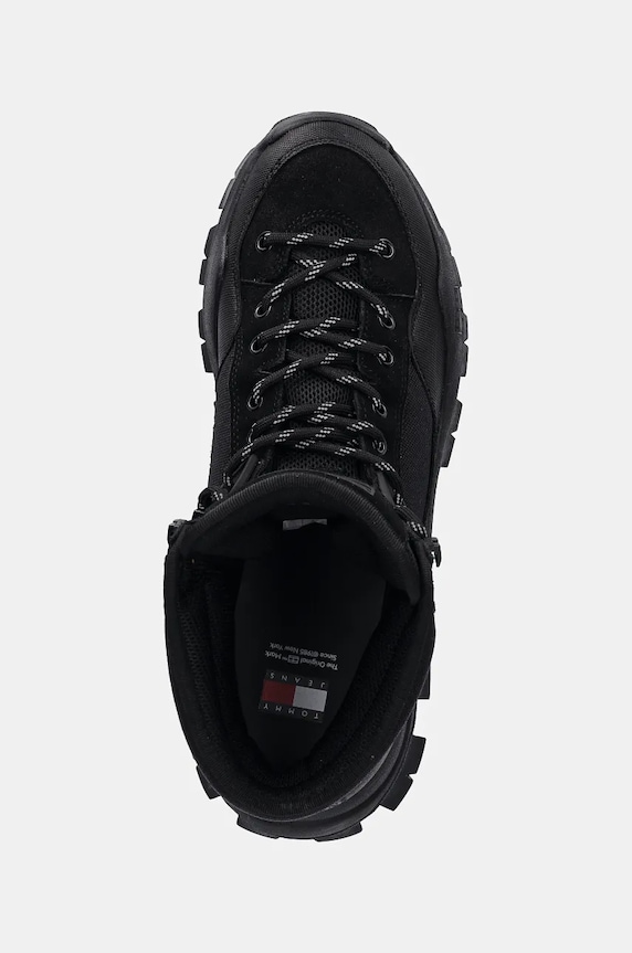 Ψηλές μπότες Tommy Jeans TJM URBAN HIBRYD BOOT μαύρο EM0EM01489