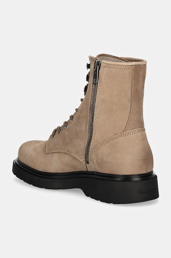 Obuwie Calvin Klein buty zamszowe LACE UP BOOT W/ ZIP SUEDE HM0HM01576 beżowy