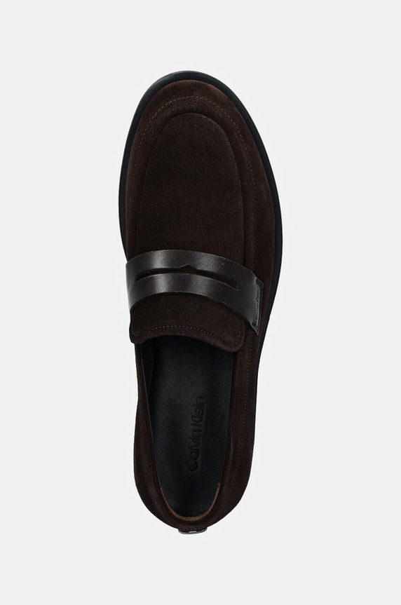 Semišové mokasíny Calvin Klein MOCCASIN SUE hnědá HM0HM01621