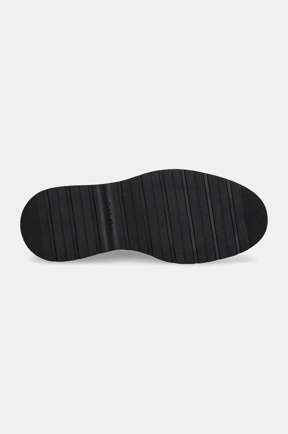 Nubukové topánky Calvin Klein DERBY SUEDE HM0HM01689 hnedá
