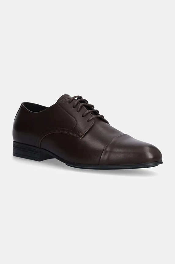 Poltopánky Calvin Klein DERBY CAP TOE elegantné hnedá HM0HM01540
