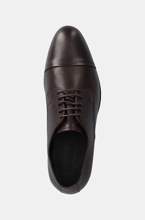 Poltopánky Calvin Klein DERBY CAP TOE hnedá HM0HM01540