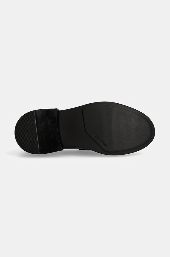 Kožené poltopánky Calvin Klein MOCCASIN HM0HM01682 čierna