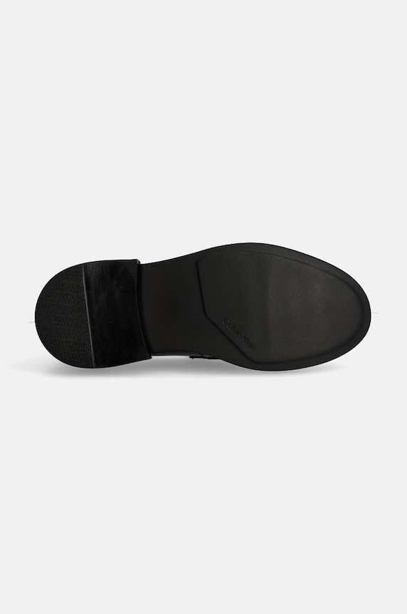 Kožené poltopánky Calvin Klein MOCCASIN HM0HM01682 čierna