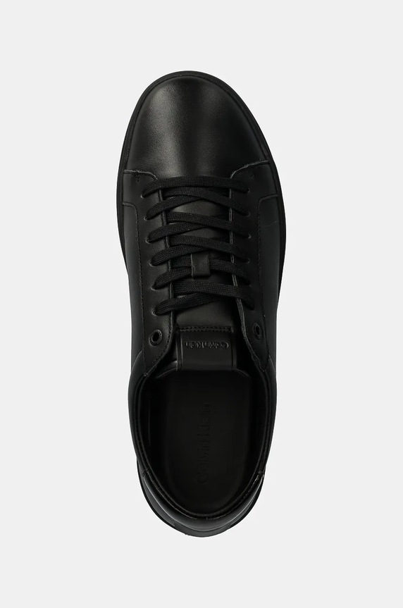 Calvin Klein sneakersy skórzane LOW TOP LACE UP HM0HM01546 czarny