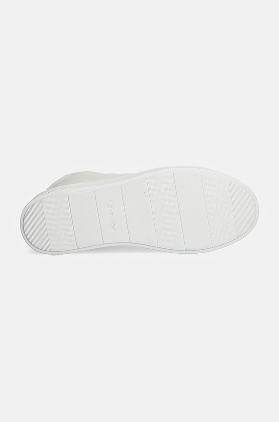 Calvin Klein sneakersy skórzane HIGH TOP LACE UP HM0HM01547 biały