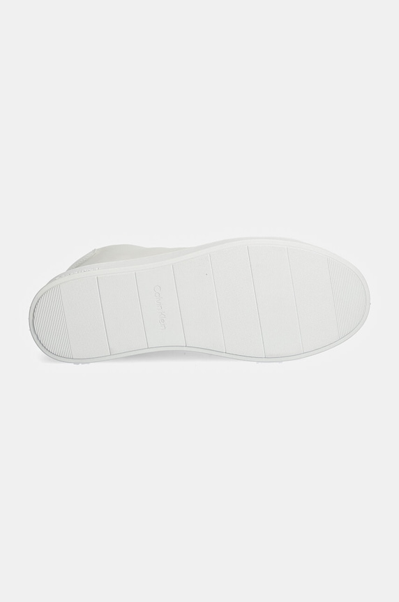 Calvin Klein sneakersy skórzane HIGH TOP LACE UP HM0HM01547 biały