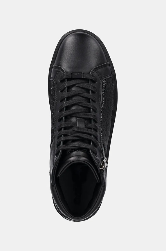 Sneakers Calvin Klein HIGH TOP LACE UP W/ ZIP MONO μαύρο HM0HM01556