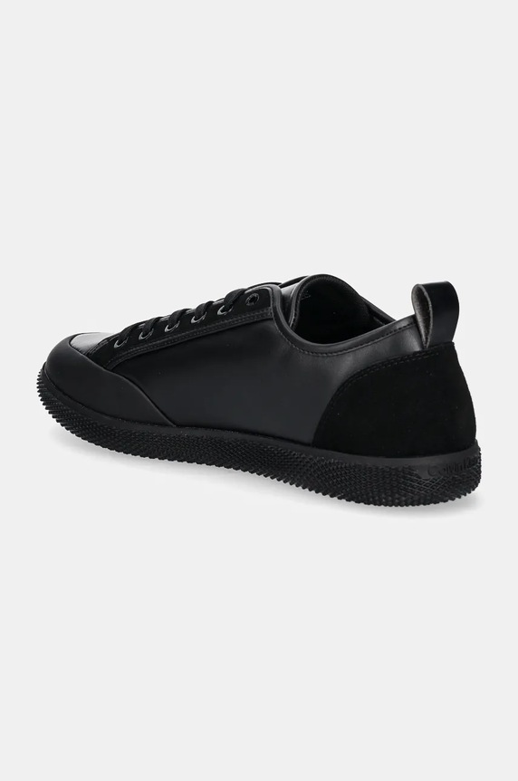 Obuv Kožené tenisky Calvin Klein LOW TOP LACE UP HM0HM01585 čierna