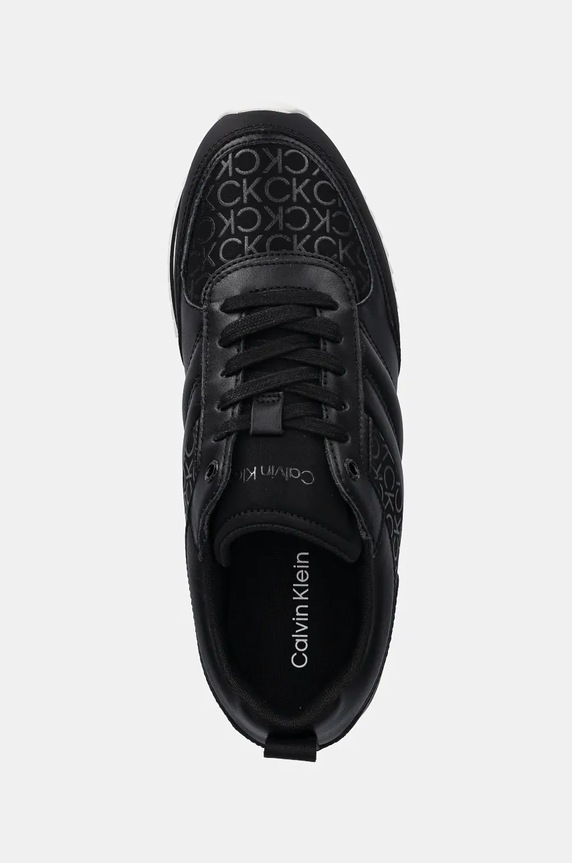 Calvin Klein sneakersy LOW TOP LACE UP REPR MONO czarny HM0HM01595