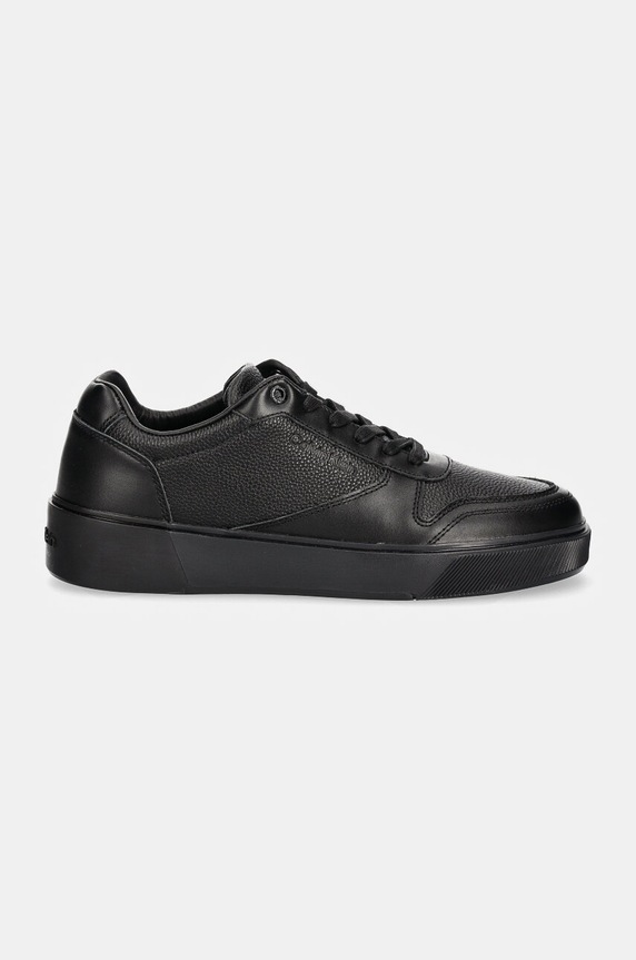 Δερμάτινα sneakers Calvin Klein LOW TOP LACE UP BSKT LTH HM0HM01624 μαύρο NC24