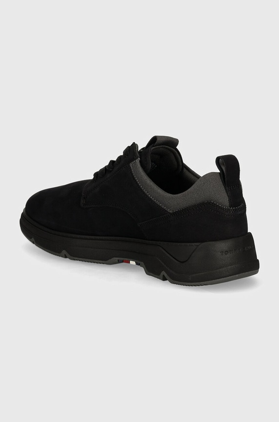 Boty Semišové sneakers boty Tommy Hilfiger HILFIGER NUBUCK MIX HYBRID SHOE FM0FM05092 černá