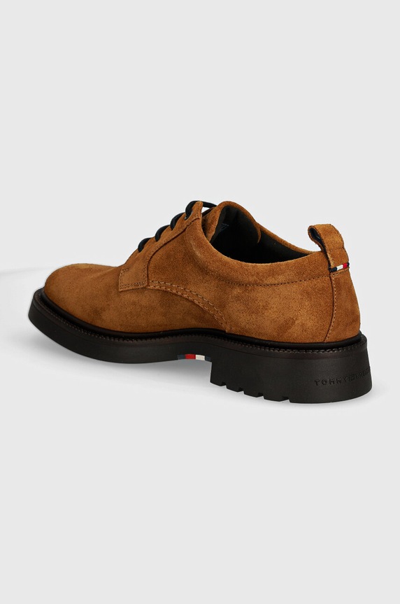 Obuv Semišové poltopánky Tommy Hilfiger LIGHT HILFIGER LWT SUEDE SHOE FM0FM05088 hnedá