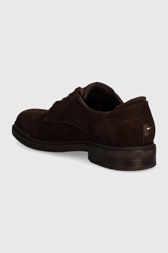 Obuv Semišové poltopánky Tommy Hilfiger FLEXIBLE HILFIGER SDE DERBY SHOE FM0FM05087 hnedá