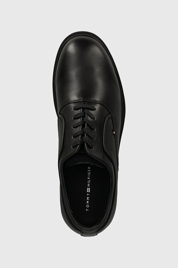 Kožne cipele Tommy Hilfiger FLEXIBLE HILFIGER LTH OXF SHOE crna FM0FM05086