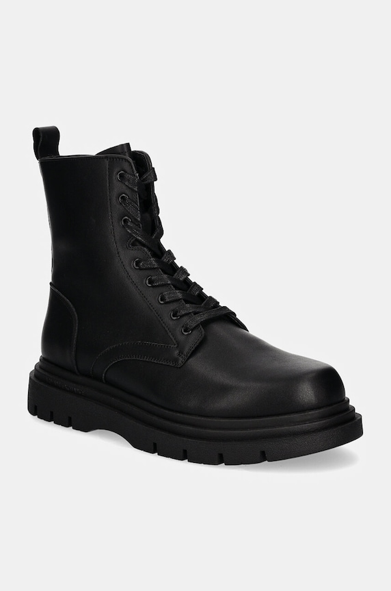 Kožené boty Armani Exchange casual černá XUM018.XV874.00002