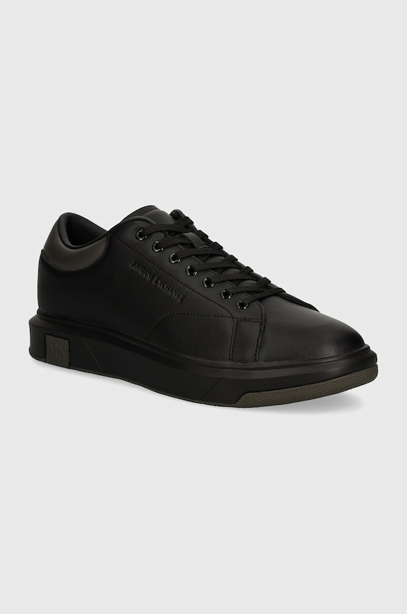 Usnjene superge Armani Exchange Nizka črna XUX123.XV534.U181