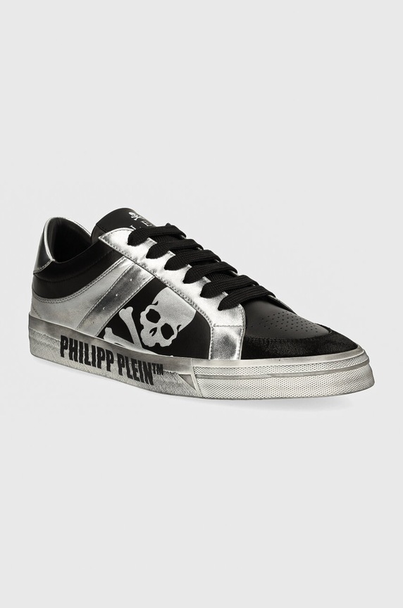 Philipp Plein sportcipő Lo-Top Retrokickz nappa bőr fekete USC0633.PLE005N.0270