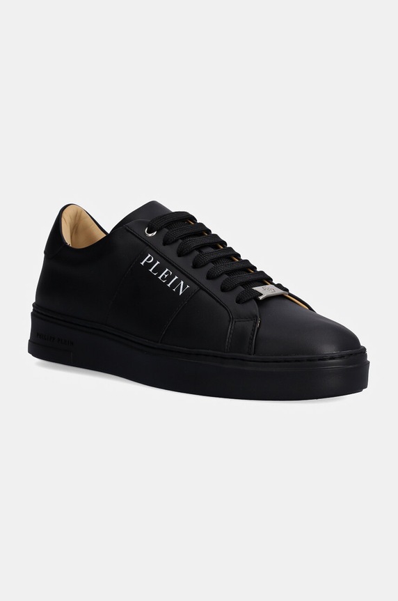 Δερμάτινα sneakers Philipp Plein Nappa Lo-Top μικρό μαύρο USC0657.PLE010N.0202
