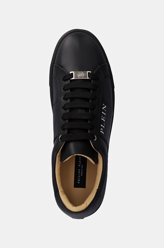 Δερμάτινα sneakers Philipp Plein Nappa Lo-Top μαύρο USC0657.PLE010N.0202