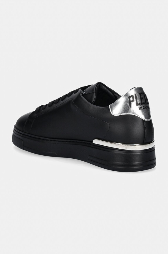 Παπούτσια Δερμάτινα sneakers Philipp Plein Nappa Lo-Top Hexagon USC0676.PLE075N.0202 μαύρο