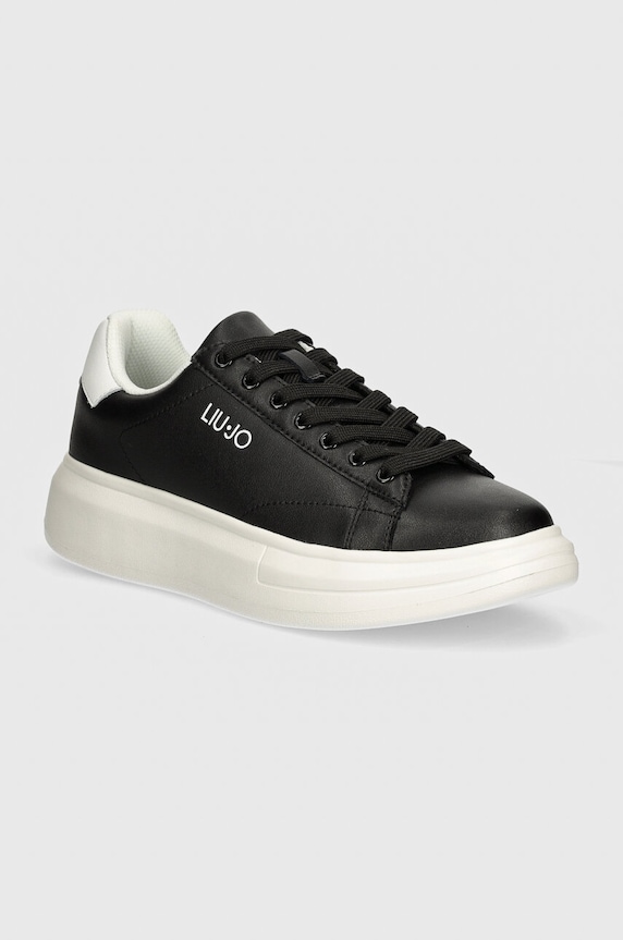 Liu Jo sneakers din piele BIG 01 mic de statură negru 7B4027PX47400054